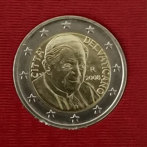 2 EURO VATICAN 2008 / UNC DU COFFRET / VATICANO / EUROS - Picture 1 of 3