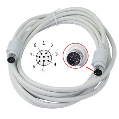 5FT Serial Cable Cord 8Pin Mini DIN Male for Apple Mac PC Imagewriter II Printer - Image 1 of 3