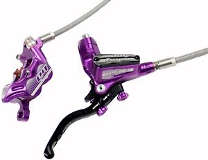 Hope Tech 3 E4 Hydraulic Disc Brake Braided Hose - purple - Front