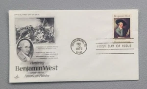 US FDC # 1553 Benjamin West American Painter 1975. - Picture 1 of 6