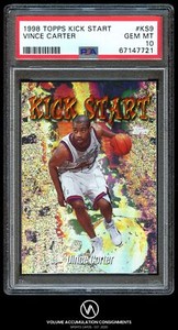1998-99 Topps Kick Start #KS0 Vince Carter PSA 10 Gem Mint Rookie RC