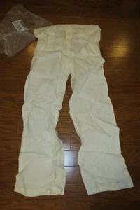 8 L T VICTORIA'S SECRET Catalog LINEN PANTS White 33" Beach Summer London Jean - Picture 1 of 5