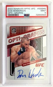 2022 Optic UFC Opti-Graphs #OGDHS Dan Henderson PSA 9