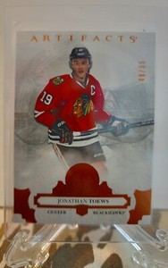 2017 Upper Deck Jonathan Toews #45 RED Artifacts 48/55