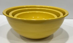 BROOKPARK Mixing Nesting Bowl Set of 3 Melmac Melamine RARE YELLOW Vintage - Picture 1 of 15