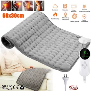 Electric Heating Pad Auto Off Fast Heat Neck Shoulder Back Pain Relief Warm Mat - Picture 1 of 12