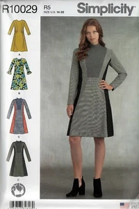 Damen Kleid Simplicity Muster R10029 Größen 14-22 zierlich ungeschnitten  - Bild 1 von 2