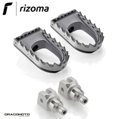 BMW F 800 R 2009-2011 Pedane Escape RIZOMA PE641D PE794A Grigio Pilota Foto 1 de 4