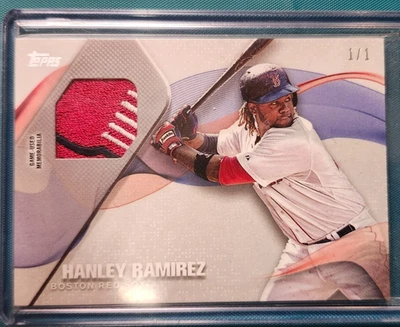 2017 Topps Series 2 Major League Materials PLATINUM MLM-HR Hanley Ramirez - 1/1! - Image 1 of 2