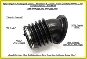 99-05 Regal Impala Monte Carlo Grand Prix 3800 V6 3,8 L manguera de admisión de aire y abrazadera - Imagen 1 de 5