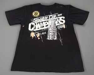 Boston Bruins 2011 Stanley Cup Champions schwarzes T-Shirt NHL Hockey Large - Bild 1 von 7