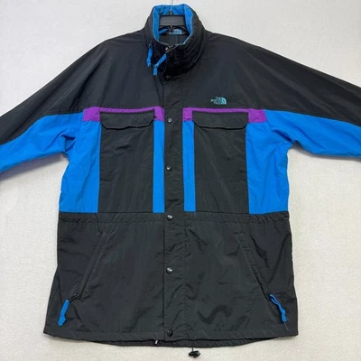 The North Face Men’s Ski Jacket Colorblock Blue Black Purple Vintage Size L - Image 1 of 4