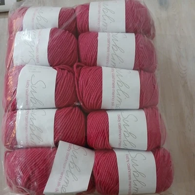 10X SUBLIME baby CASHMERE MERINO WOOL SILK DK 50g Tilly Floss 0526 All Same Lot - Image 1 of 3