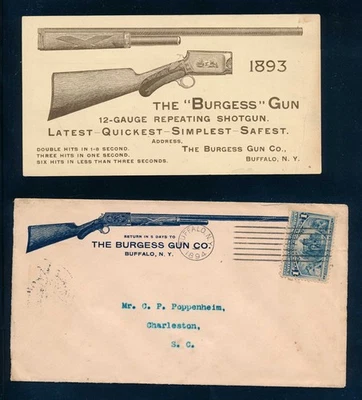 1893 Columbian Expo 230, The Burgess Gun Co., Buffalo NY advert cover and insert - Image 1 of 4