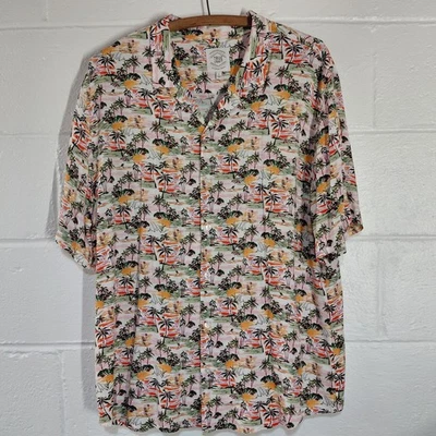 Camisa True Craft Hawaiana Tropical Botón Frontal Para Hombre GRANDE Informal Manga Corta Foto 1 de 4