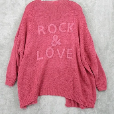 Cárdigan Elan Talla Única Rock & Love De Gran Tamaño Relajado Slouchy Acogedor Tejido Rosa Foto 1 de 4