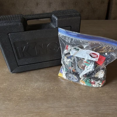 Vinatge 1995 Knex Storage Box Case Black with Mixed Lot of K'nex - Image 1 of 4