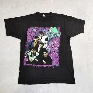 Vintage Neu Kids On The Block T-Shirt Herren L Schwarz 80er Band Original Original - Bild 1 von 7