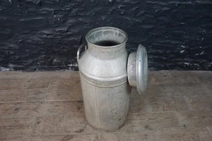 Vintage Aluminium 10 Gallon Milk Churn with Lid ~ Hamworth Didcot ~ Ashby - Afbeelding 1 van 10