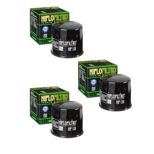 Hiflofiltro HF138 Oil Filter 3 Pack Aprilia Cagiva Suzuki GSXR600 GSXR700 VL800 - Picture 1 of 2