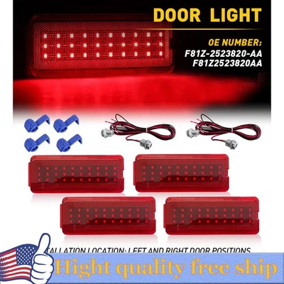 4 шт отражателей входных красных дверей для Ford Super Duty x4 F250 F350 F450 EOOK - Изображение 1 из 4