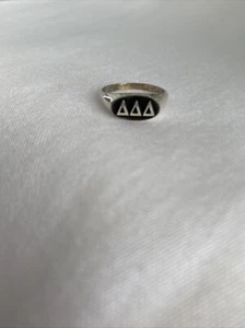 Delta Delta Delta-Sterling Silver Pinkie sorority ring - Picture 1 of 3