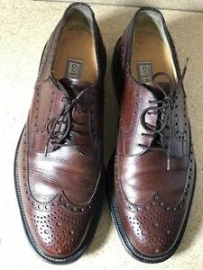 ZAPATOS QUERCIOLI FIRENZE MARRÓN TODO CUERO PUNTA DE ALA HECHOS EN ITALIA HOMBRE TALLA 7.5 - Imagen 1 de 13