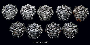 Vintage Brass Stamping Embossed Shield with Knight 2 Pcs. - Picture 1 of 1