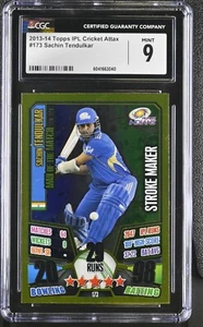 2013 TOPPS IPL CRICKET ATTAX #173 SACHIN TENDULKAR CRICKET CGC 9 MINT - Bild 1 von 2