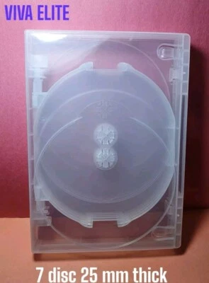 1 x dvd Cases 7 Disc 25 mm Brand new Replacement UK Made P&P Free - Image 1 of 2