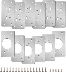 12-Pack Stainless Steel Cabinet Hinge Repair Kit - Door Hinge Repair P - Picture 1 of 7