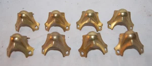 8 Vintage Trunk Corners Brass Plated Wood Box Steamer - Imagen 1 de 4