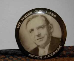 Anton J. Cermak Pin We Mourn our Loss 1933 - Bild 1 von 4