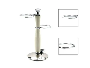 Homme Classic Support pour Tous Rasoirs & Brosses avec Blanc & Chrome Couleur - Picture 1 of 3