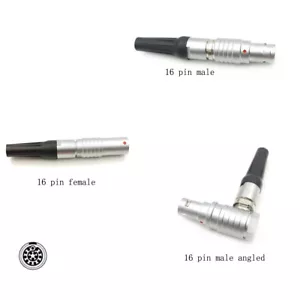 Conector de enchufe macho de 16 pines rojo ángulo recto hembra receptáculo - Imagen 1 de 1