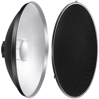 Neewer Strobe Flash Light Reflector Beauty Dish with Honeycomb Grid and Scrim - Image 1 of 4