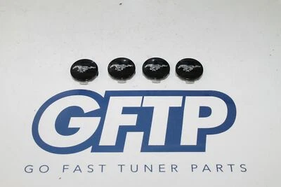 Ford Mustang GT 2018 18 juego de 4 insertos de tapa central de rueda negro stock de fábrica OEM Foto 1 de 4
