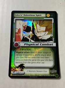 Goku's Relentless Spirit Goku Season L4 Foil DBZ CCG League Promo Ultra Rare - Picture 1 of 2