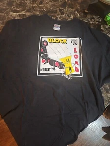 Vtg 1996 Full Art Color Tshirt Hanes Beefy 3xl Single Stitch Block N Load Tour  - Picture 1 of 5