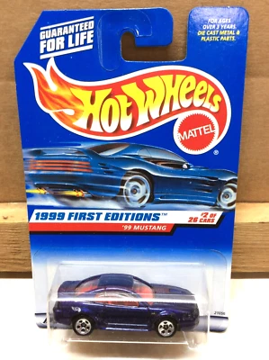 HOT WHEELS  1999 FIRST EDITIONS   '99 MUSTANG   "RED INTERIOR"   #2 OF 26  "HTF" - Image 1 of 3