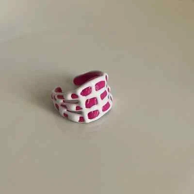 Enamel Ring Drop Oil Love Heart Colorful Rings Korean Fashion Cute Aesthetic - Image 1 of 4