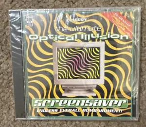 Vintage New Sealed Windows 95 & 98 - Optical Illusion Screensaver PC-CD ROM - Picture 1 of 4