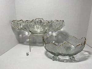 Jeannette Glass Gondola And Lombardi Hospitality Set Bowls 22 karat gold trimmed - Bild 1 von 18