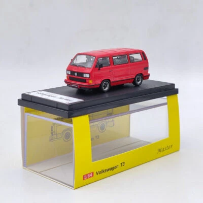 Nuevo 1:64 Master Porsche B32 VW T3 Multivan 1985 furgoneta modelo de coche fundido regalo rojo Foto 1 de 4