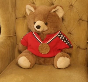 95 1995 BELKIE BEAR OLYMPIC STUFFED PLUSH TEDDY BEAR PARKS BELK - Picture 1 of 1