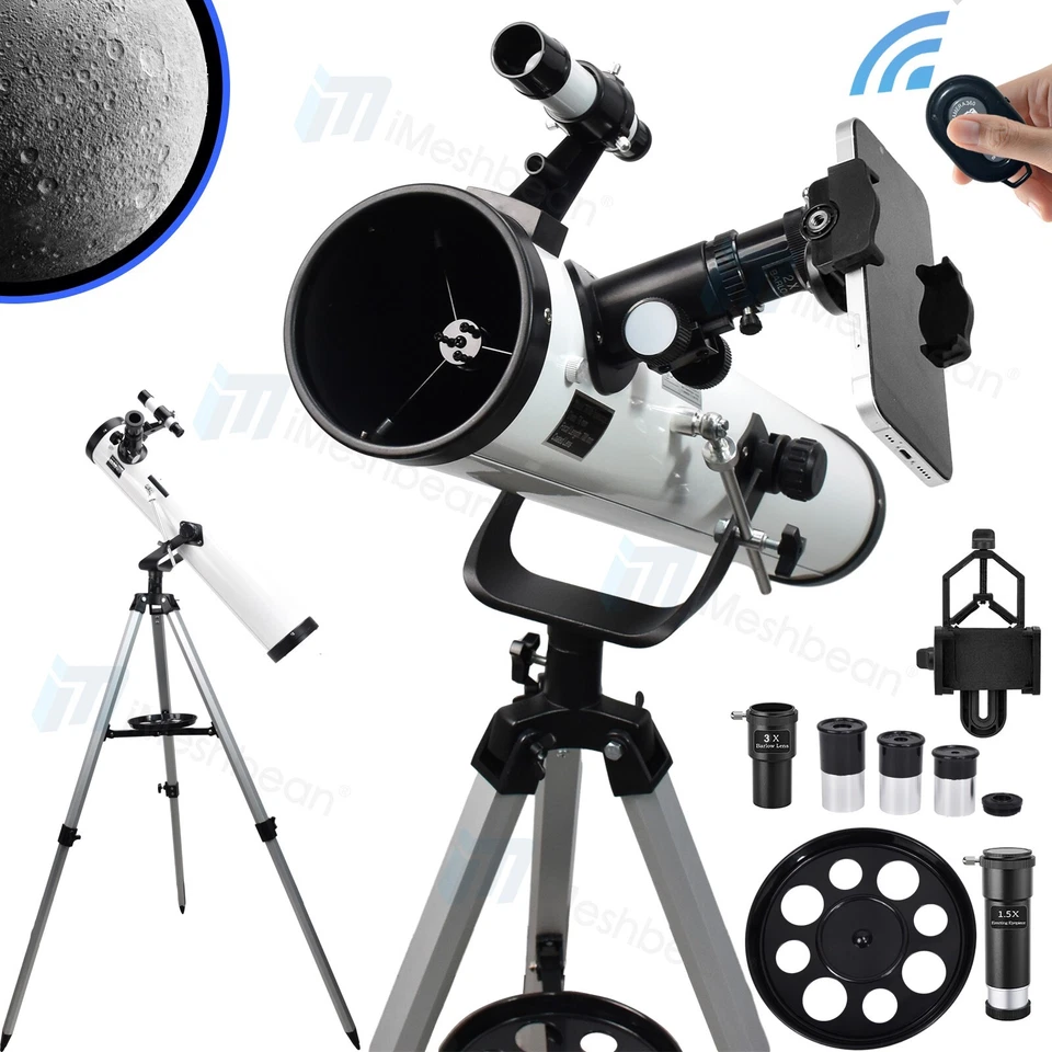 Telescope for Adults Astronomy 76mm Aperture 700mm 35-525X Reflector Achromatic - Image 1 of 4