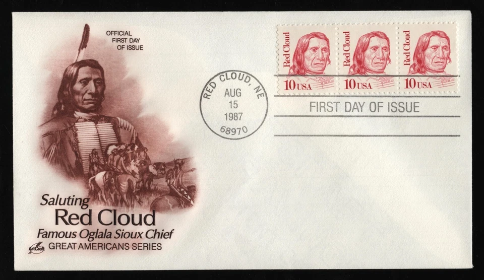 #2175 10c Red Cloud, Art Craft H/C FDC **ANY 5=FREE SHIPPING** - Image 1 of 1