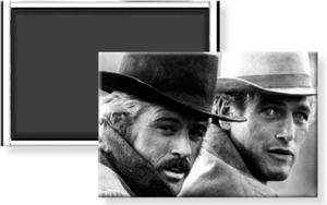 B & W Butch Cassidy Sundance Kid Redford Newman Refrigerador Refrigerador Imán 2 x 3 - Imagen 1 de 4