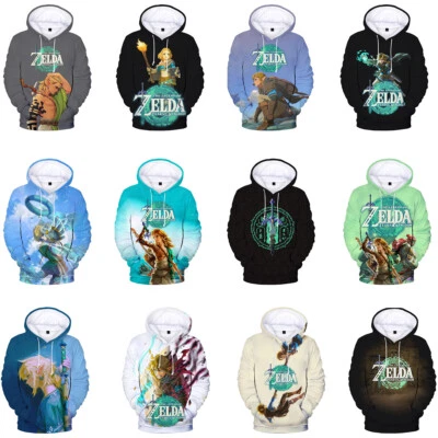 MARKENLOS The Legend of Zelda Tears of the Kingdom Link 3D Hoodies Sweatshirts Jacket Coat