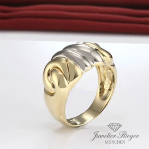 Wundervoller Wempe Ring Gelbgold Weissgold 750 Gr 58 Gold - Bild 1 von 5